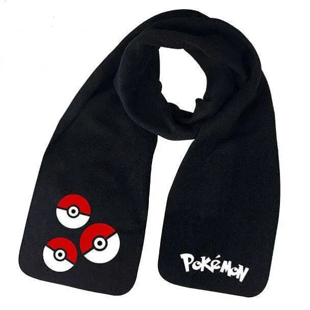 Pokemon Pokeball Schwarzer Schal