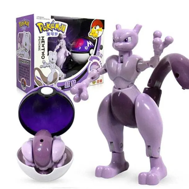 Pokemon Pokeball Set Mit Figur (Pikachu, Glurak, Bisaflor, Turtok, Garados)