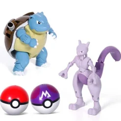 Pokemon Pokeball Set Mit Figur (Pikachu, Glurak, Bisaflor, Turtok, Garados)