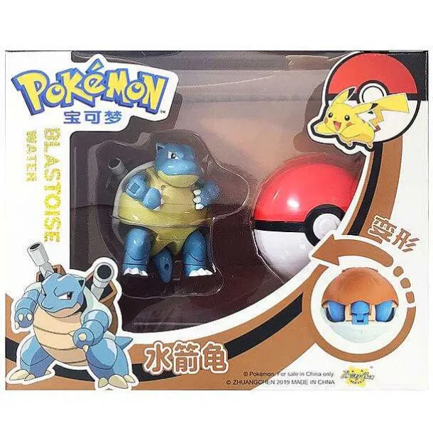 Pokemon Pokeball Set Mit Figur (Pikachu, Glurak, Bisaflor, Turtok, Garados)
