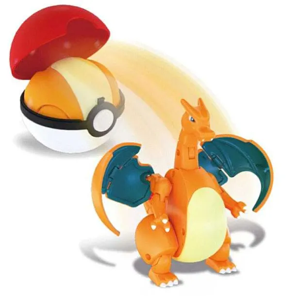 Pokemon Pokeball Set Mit Figur (Pikachu, Glurak, Bisaflor, Turtok, Garados)