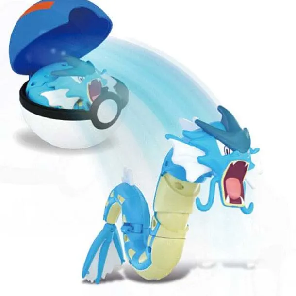 Pokemon Pokeball Set Mit Figur (Pikachu, Glurak, Bisaflor, Turtok, Garados)