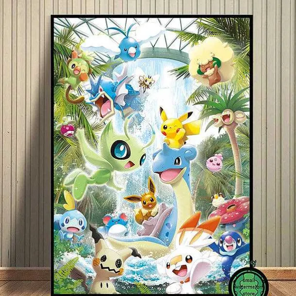 Pokemon Poster Kunstdrucke Ash Ketchum Pikachu Jigglypuff Etc.
