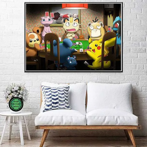 Pokemon Poster Kunstdrucke Ash Ketchum Pikachu Jigglypuff Etc.