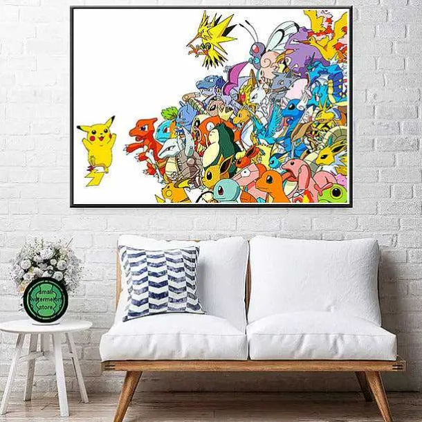 Pokemon Poster Kunstdrucke Ash Ketchum Pikachu Jigglypuff Etc.
