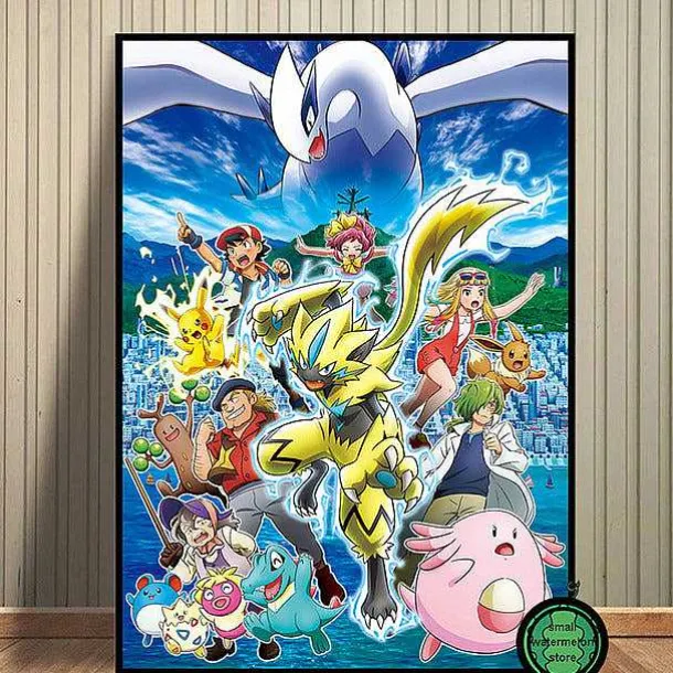 Pokemon Poster Kunstdrucke Ash Ketchum Pikachu Jigglypuff Etc.
