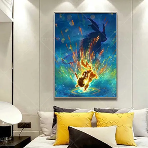 Pokemon Poster Kunstdrucke Ungerahmt, Viele Motive