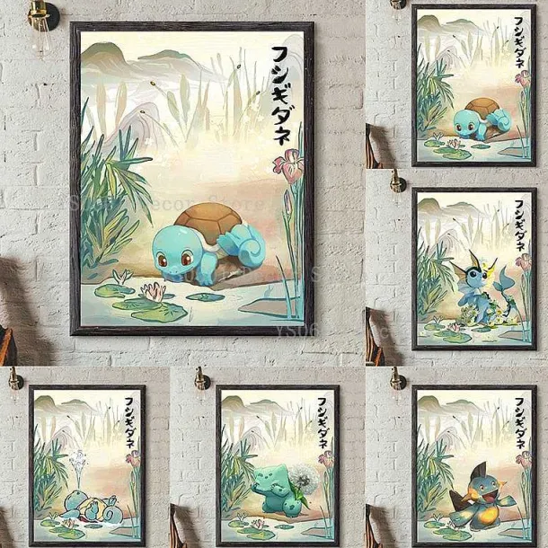 Pokemon Poster Kunstdruck Im Japanischen Stil
