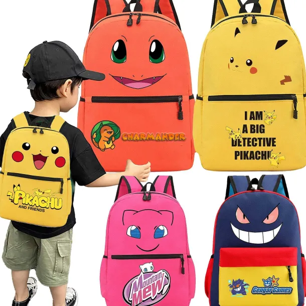 Pokemon Rucksack In 2 Grosen Mit 12 Unterschiedlichen Motiven
