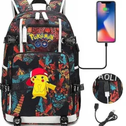 Pokemon Rucksack Mit Smartphone Ladefunktion