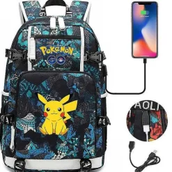 Pokemon Rucksack Mit Smartphone Ladefunktion