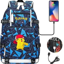 Pokemon Rucksack Mit Smartphone Ladefunktion