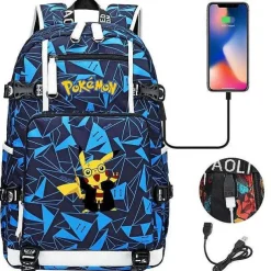 Pokemon Rucksack Mit Usb - Ideal Fur Laptops