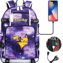 Pokemon Rucksack Mit Usb - Ideal Fur Laptops