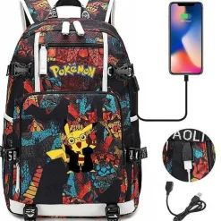 Pokemon Rucksack Mit Usb - Ideal Fur Laptops