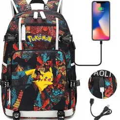 Pokemon Rucksack Mit Usb - Ideal Fur Laptops