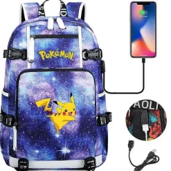 Pokemon Rucksack Mit Usb - Ideal Fur Laptops