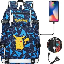 Pokemon Rucksack Mit Usb - Ideal Fur Laptops