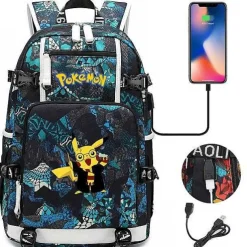 Pokemon Rucksack Mit Usb - Ideal Fur Laptops