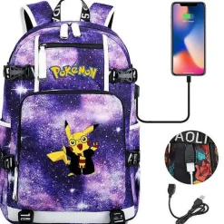 Pokemon Rucksack Mit Usb - Ideal Fur Laptops