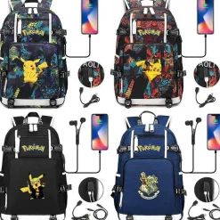Pokemon Rucksack Mit Usb - Ideal Fur Laptops