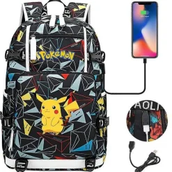 Pokemon Rucksack Mit Usb - Ideal Fur Laptops