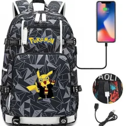 Pokemon Rucksack Mit Usb - Ideal Fur Laptops
