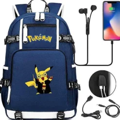 Pokemon Rucksack Mit Usb - Ideal Fur Laptops
