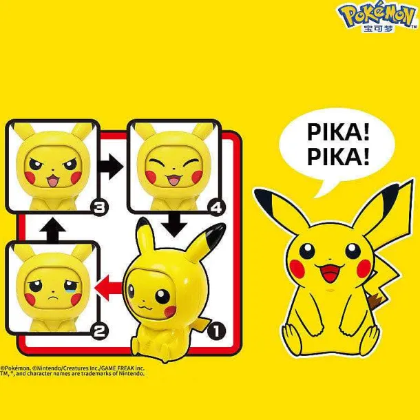 Pokemon Sammelfiguren Mit Wechselgesicht (Ca. 5 Cm)