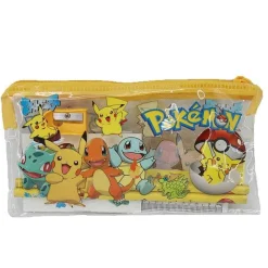 Pokemon Schul Set Mit Tasche, Stift, Aufkleber, Anspitzer, Radiergummi Etc.