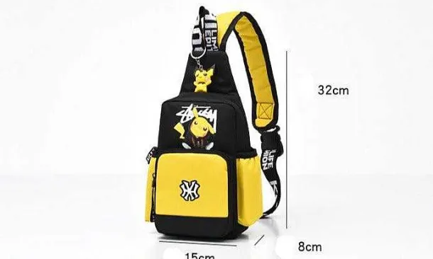 Pokemon Schultertasche, Slingbag Unisex, Verschiedene Farben