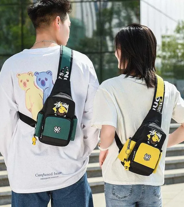 Pokemon Sling Bag - Kleiner Rucksack Tasche Mit Pikachu Motiv