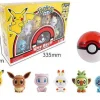 Pokemon Spielbox Mit Pokeball Und Gesichter-Wechselnden Pokemons