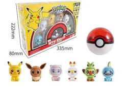 Pokemon Spielbox Mit Pokeball Und Gesichter-Wechselnden Pokemons