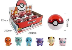 Pokemon Spielbox Mit Pokeball Und Gesichter-Wechselnden Pokemons