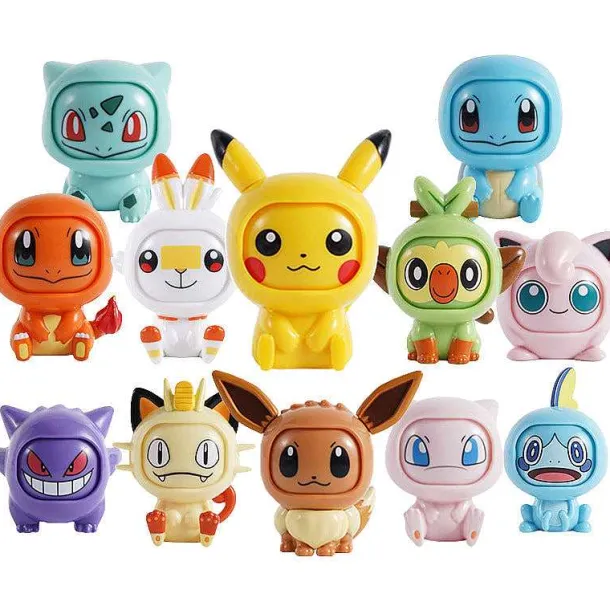 Pokemon Spielbox Mit Pokeball Und Gesichter-Wechselnden Pokemons