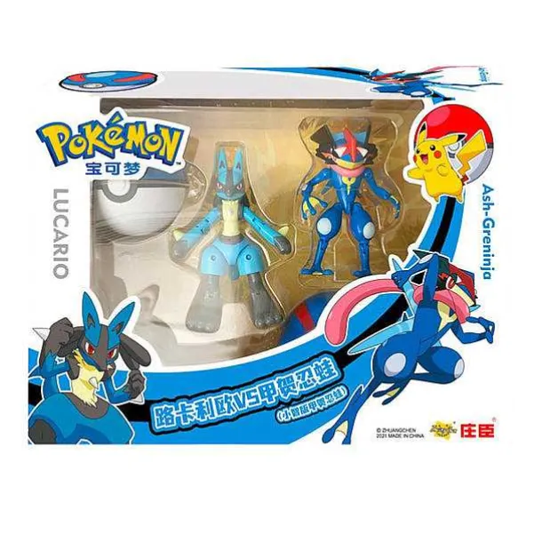Pokemon Spielzeug Set Mit 2X Figur Und 2X Pokeball (Verschiedene Motive Zur Wahl)