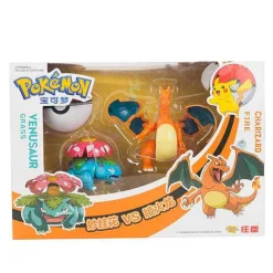 Pokemon Spielzeug Set Mit 2X Figur Und 2X Pokeball (Verschiedene Motive Zur Wahl)