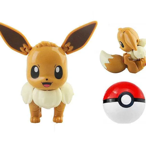 Pokemon Spielzeug Set Mit 2X Figur Und 2X Pokeball (Verschiedene Motive Zur Wahl)