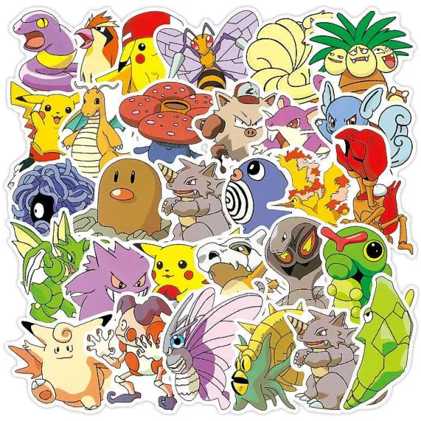 Pokemon Sticker Aufkleber - 50 Oder 100 Stuck