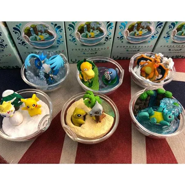 Pokemon Terrarium Collection Mit Schiggy, Enton, Glurak, Articuno, Cubone, Togepi, Poliwag