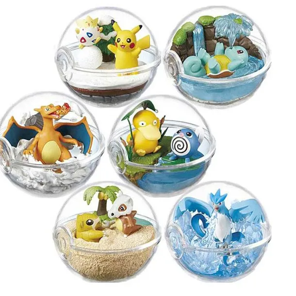 Pokemon Terrarium Collection Mit Schiggy, Enton, Glurak, Articuno, Cubone, Togepi, Poliwag