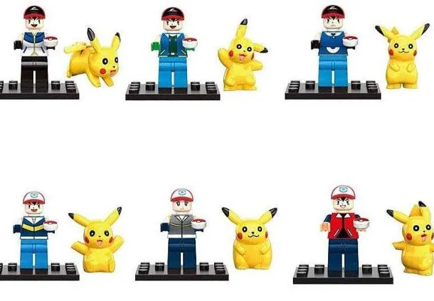 Pokemon Trainer Figuren Mit Pikachu (6 Stk.)