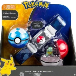 Pokemon Trainer Set Mit Gurtel, Pokeball, Tasche Und Figur