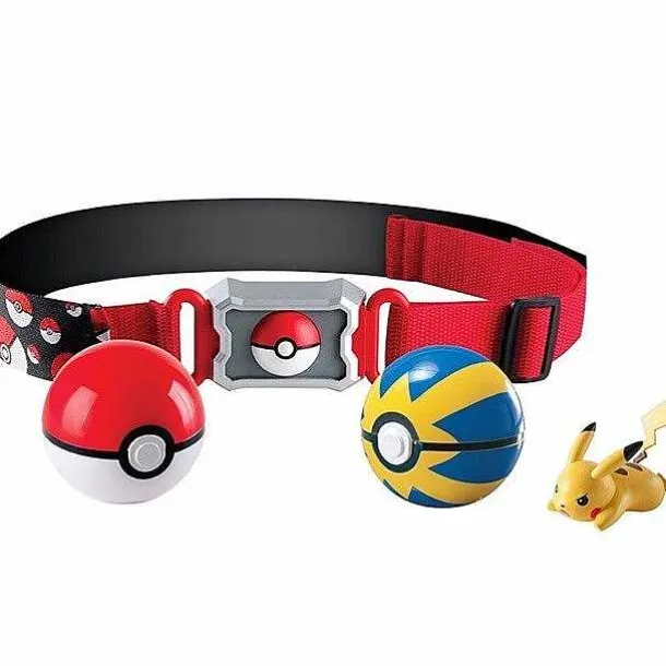Pokemon Trainer Set Mit Gurtel, Pokeball, Tasche Und Figur
