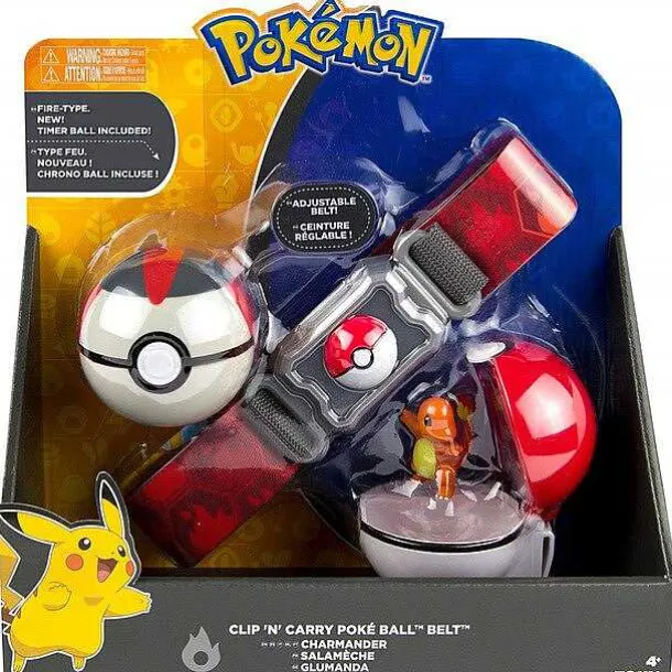 Pokemon Trainer Set Mit Gurtel, Pokeball, Tasche Und Figur