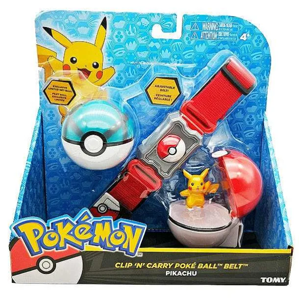 Pokemon Trainer Set Mit Gurtel, Pokeball, Tasche Und Figur