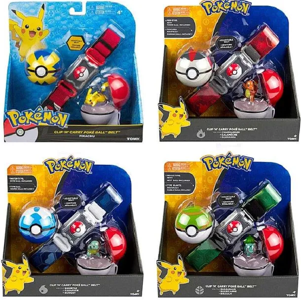 Pokemon Trainer Set Mit Gurtel, Pokeball, Tasche Und Figur
