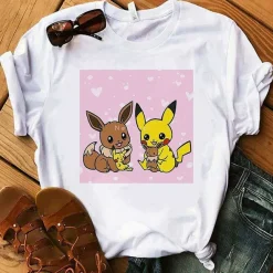Pokemon T-Shirt Fur Frauen / Madchen Snorlax Togepi Squirtle Japanese T-Shirt