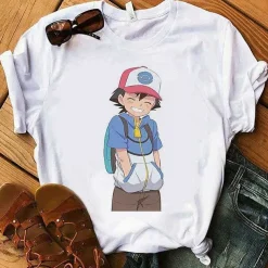 Pokemon T-Shirt Fur Frauen / Madchen Snorlax Togepi Squirtle Japanese T-Shirt